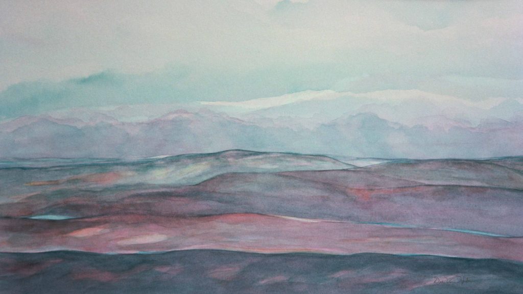 Art is vital to everyone. "Mountainview" watercolor.